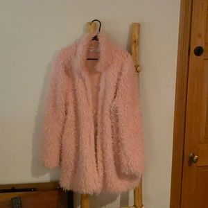 Just Fab Fuzzy Pink Jacket New no tags